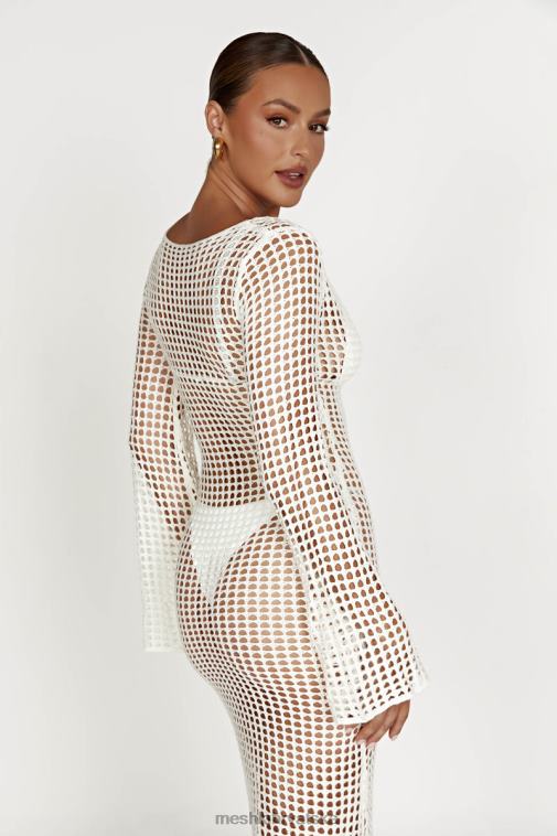 Meshki murphy heklana maksi haljina dugih rukava XH4NH500 odjeća bijela