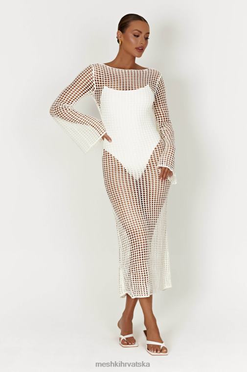 Meshki murphy heklana maksi haljina dugih rukava XH4NH500 odjeća bijela