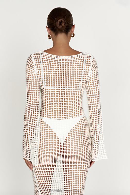 Meshki murphy heklana maksi haljina dugih rukava XH4NH500 odjeća bijela