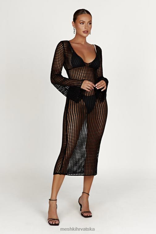 Meshki murphy heklana maksi haljina dugih rukava XH4NH740 odjeća crno