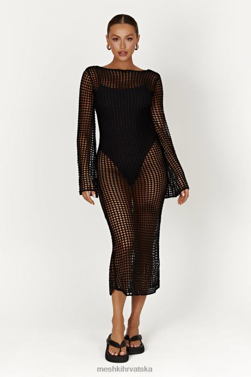 Meshki murphy heklana maksi haljina dugih rukava XH4NH740 odjeća crno