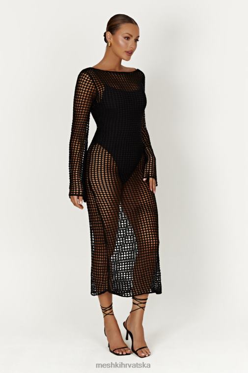 Meshki murphy heklana maksi haljina dugih rukava XH4NH740 odjeća crno