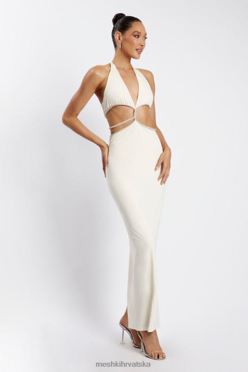 Meshki nicha diamante izrezana maksi haljina XH4NH482 odjeća kost