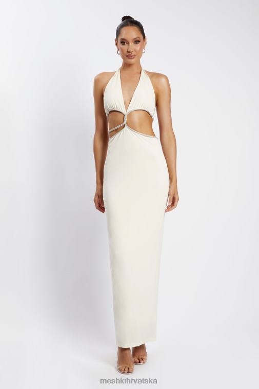 Meshki nicha diamante izrezana maksi haljina XH4NH482 odjeća kost