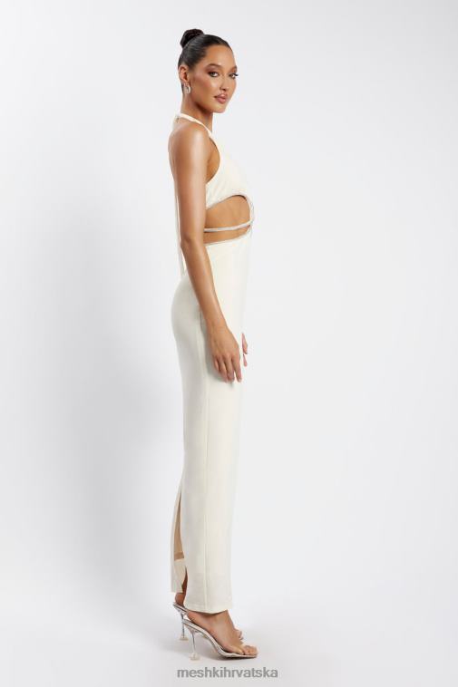 Meshki nicha diamante izrezana maksi haljina XH4NH482 odjeća kost