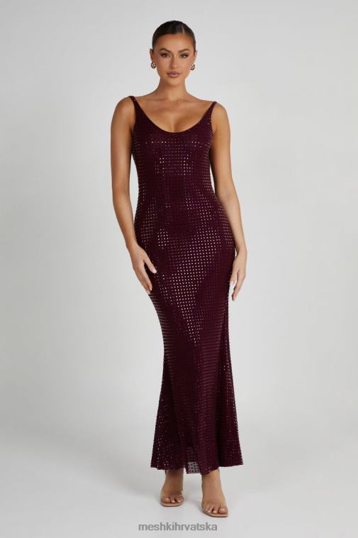 Meshki pam četvrtasta dijamantna maksi haljina XH4NH128 odjeća bobica