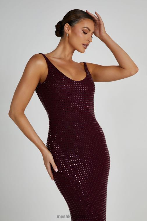 Meshki pam četvrtasta dijamantna maksi haljina XH4NH128 odjeća bobica