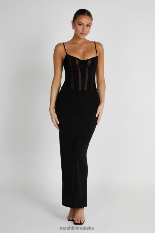 Meshki priya obložena maksi haljina XH4NH145 odjeća crno