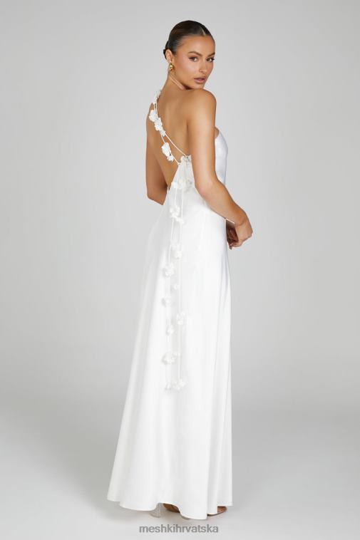 Meshki rebecca ružičasta maksi haljina na jedno rame XH4NH103 odjeća bijela