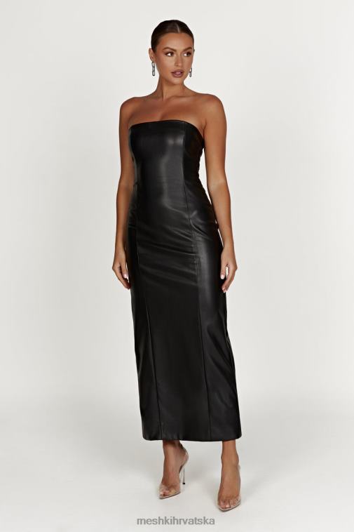 Meshki roberta pu maxi haljina XH4NH434 odjeća crno