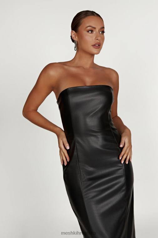 Meshki roberta pu maxi haljina XH4NH434 odjeća crno