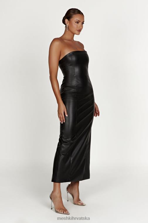 Meshki roberta pu maxi haljina XH4NH434 odjeća crno