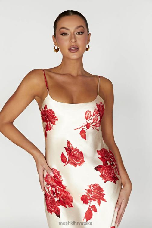 Meshki rosalie satenska maksi haljina XH4NH217 odjeća otisak ruža