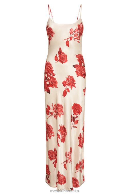 Meshki rosalie satenska maksi haljina XH4NH217 odjeća otisak ruža