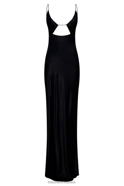 Meshki sadie maksi satenska slip haljina s halterima XH4NH629 odjeća crno