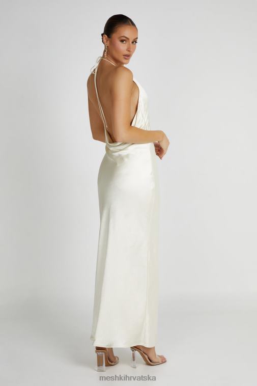 Meshki sammy maxi haljina s halterima od satena XH4NH159 odjeća slonovača