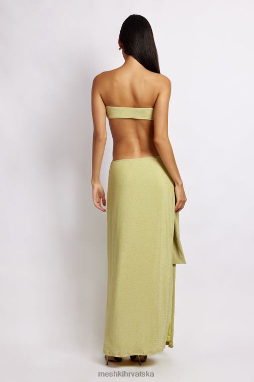 Meshki sierra svjetlucava haljina bez naramenica XH4NH664 odjeća zeleni shimmer