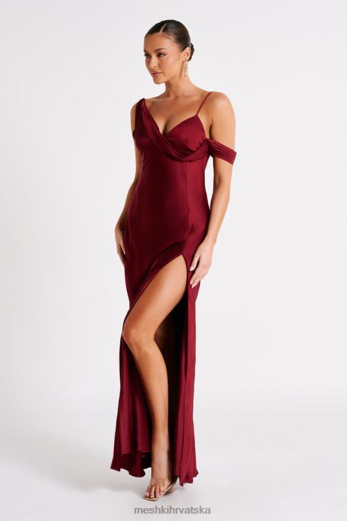 Meshki soleil satenska maksi haljina s otvorenim ramenima XH4NH28 odjeća bobica