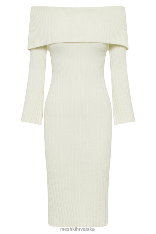Meshki stefania pletena haljina s otvorenim ramenima XH4NH79 odjeća bijela