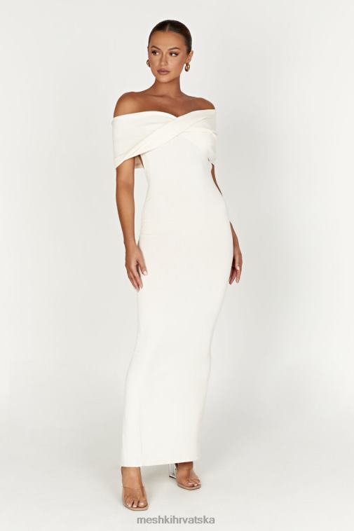 Meshki terese pletena maksi haljina s otvorenim ramenima XH4NH299 odjeća krema