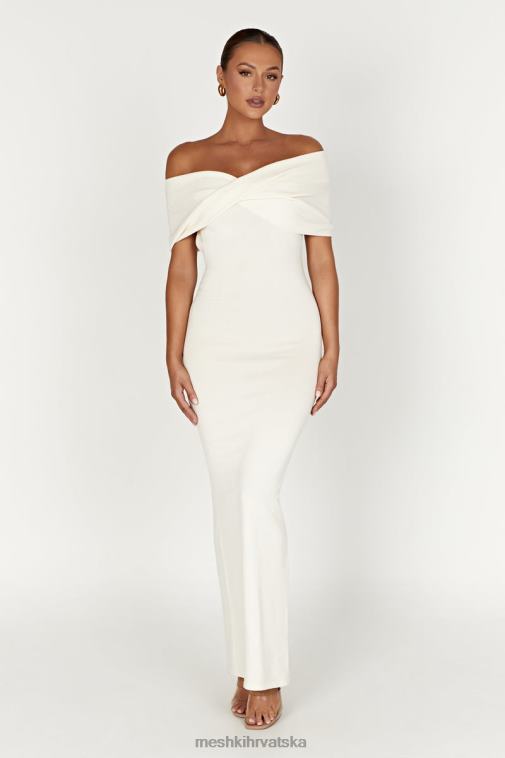 Meshki terese pletena maksi haljina s otvorenim ramenima XH4NH299 odjeća krema