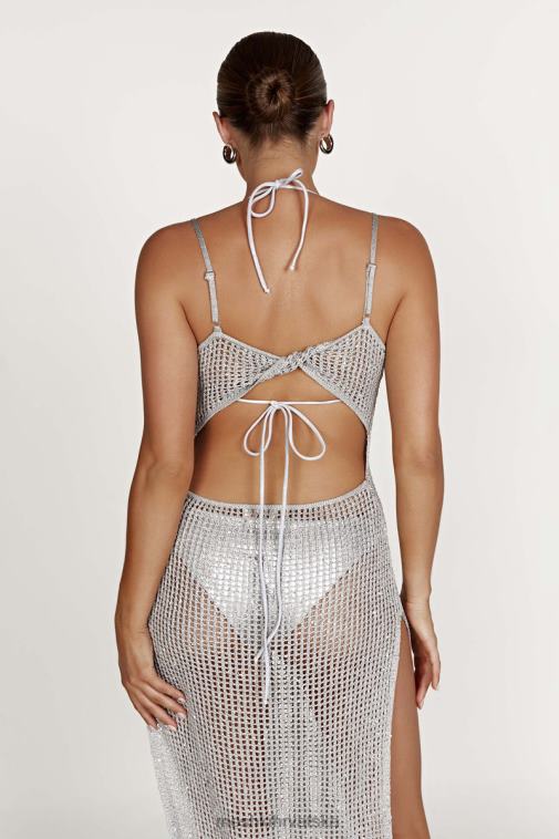 Meshki zelda heklana maksi haljina sa šljokicama XH4NH502 odjeća srebro