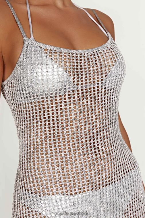 Meshki zelda heklana maksi haljina sa šljokicama XH4NH502 odjeća srebro