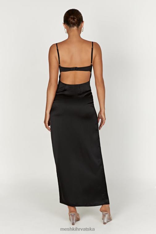 Meshki zuleyka satenska maksi haljina XH4NH447 odjeća crno