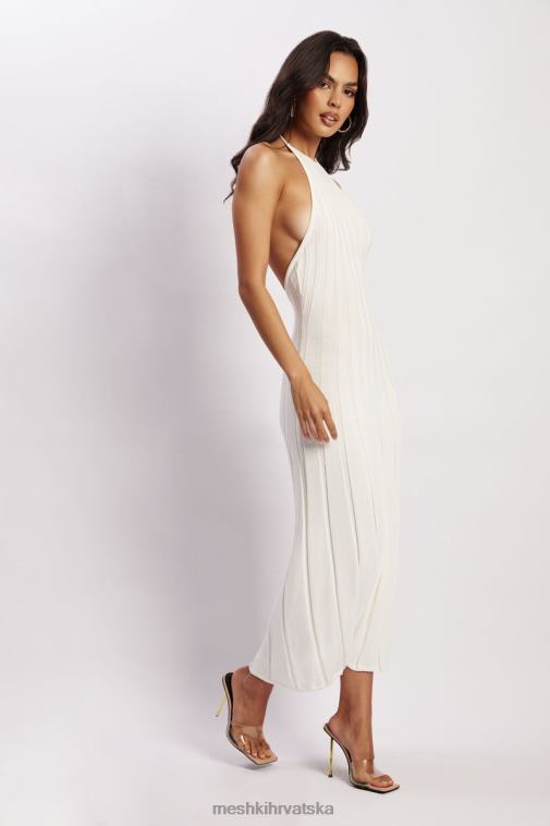 Meshki adrienne midi haljina s halterima XH4NH176 odjeća bijela