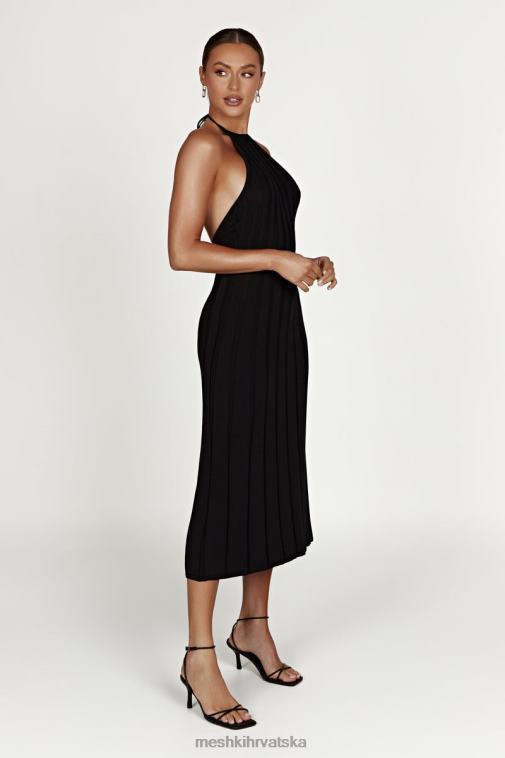 Meshki adrienne midi haljina s halterima XH4NH400 odjeća crno