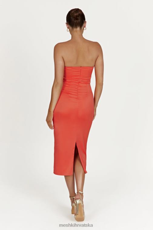 Meshki bryony midi haljina s rupama XH4NH370 odjeća koraljni