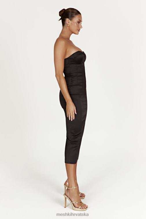 Meshki bryony midi haljina s rupama XH4NH393 odjeća crno