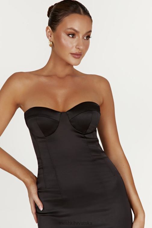 Meshki bryony midi haljina s rupama XH4NH393 odjeća crno