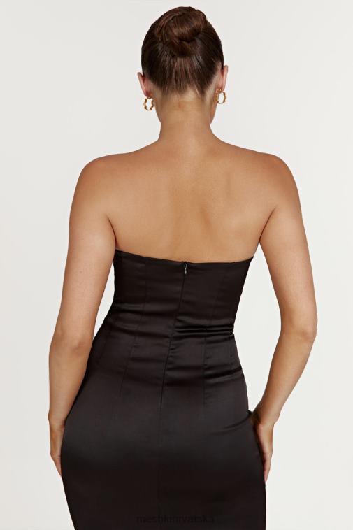 Meshki bryony midi haljina s rupama XH4NH393 odjeća crno