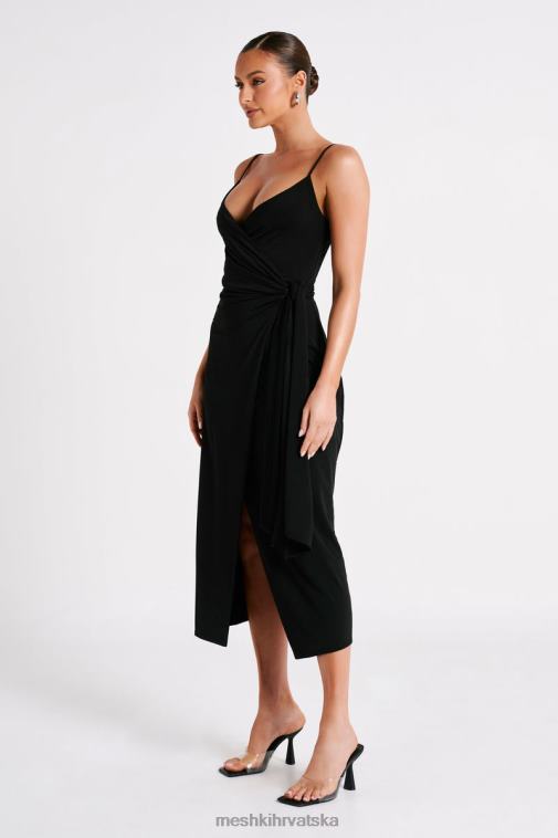 Meshki caroline midi haljina s omotom XH4NH109 odjeća crno