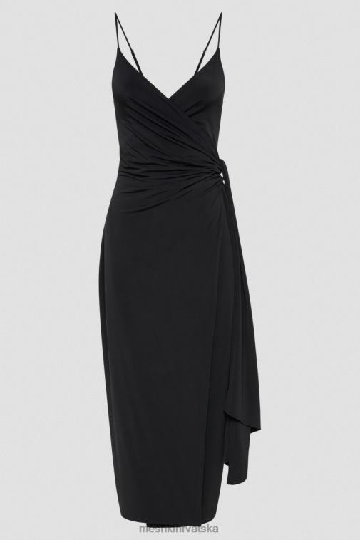 Meshki caroline midi haljina s omotom XH4NH109 odjeća crno