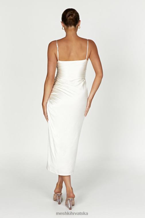 Meshki claudette midi haljina sa satenskim zastorom XH4NH567 odjeća slonovača
