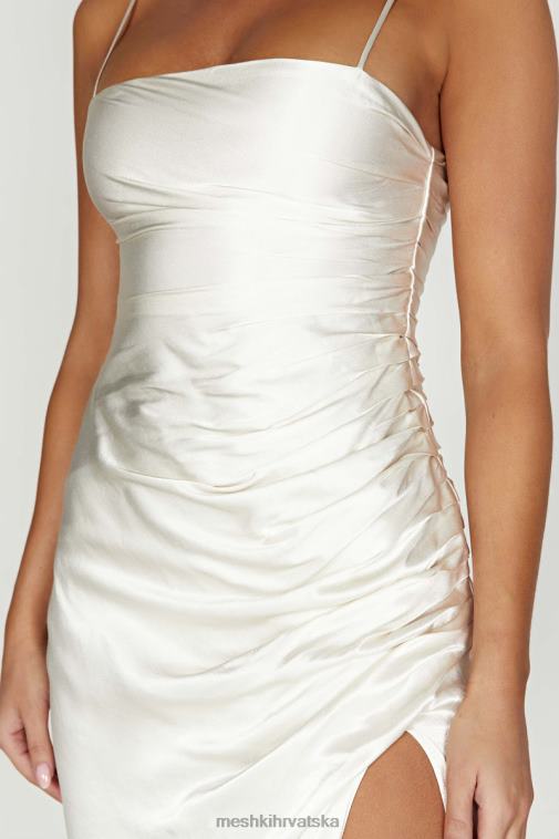 Meshki claudette midi haljina sa satenskim zastorom XH4NH567 odjeća slonovača