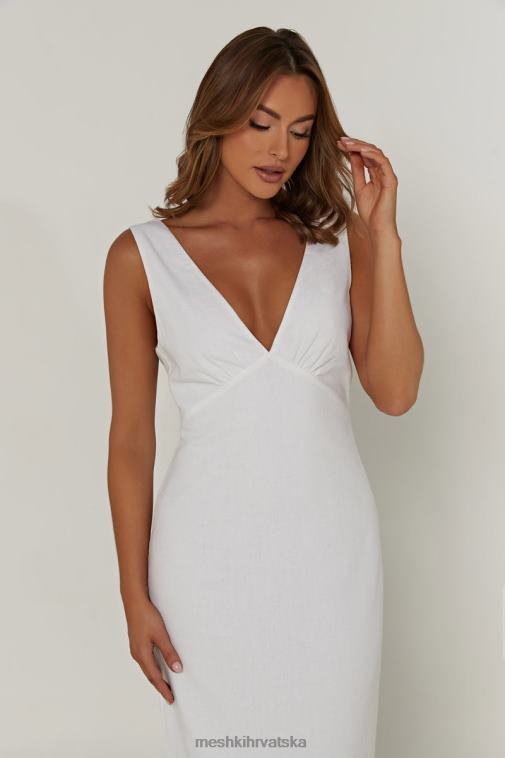 Meshki elspeth lanena midi haljina XH4NH332 odjeća bijela
