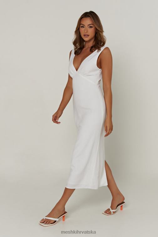 Meshki elspeth lanena midi haljina XH4NH332 odjeća bijela
