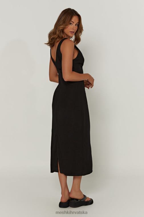 Meshki elspeth lanena midi haljina XH4NH403 odjeća crno