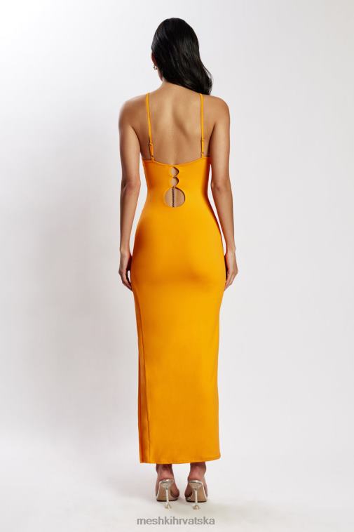 Meshki halter midi haljina s perlama XH4NH731 odjeća mandarina