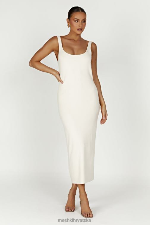 Meshki janie midi haljina bez leđa XH4NH291 odjeća krema