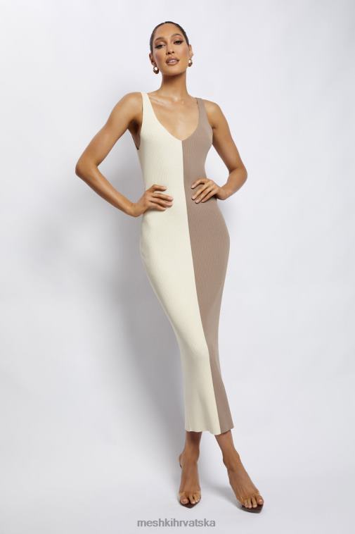 Meshki jodie dvobojna midi haljina s v izrezom XH4NH750 odjeća multi akt