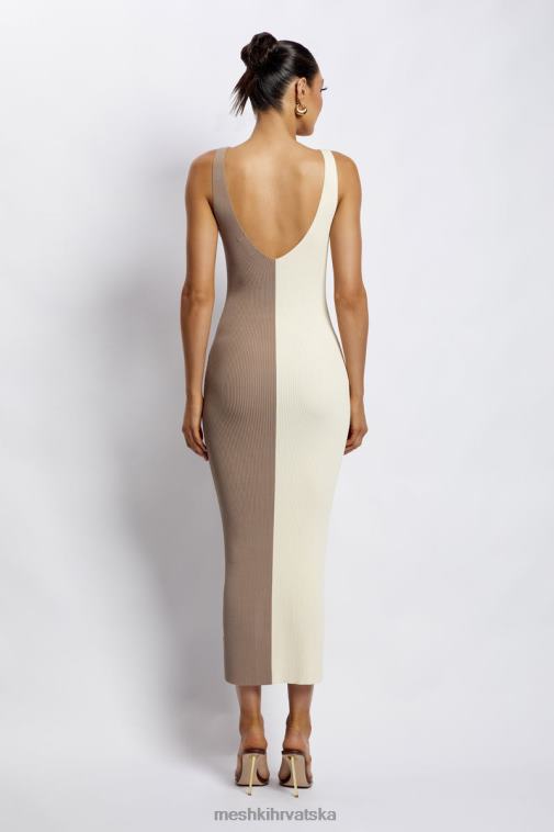 Meshki jodie dvobojna midi haljina s v izrezom XH4NH750 odjeća multi akt