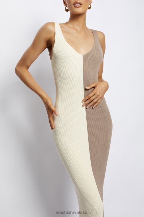 Meshki jodie dvobojna midi haljina s v izrezom XH4NH750 odjeća multi akt