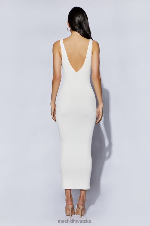 Meshki jodie midi haljina s v izrezom XH4NH443 odjeća prljavo bijelo