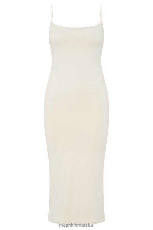Meshki lexia midi haljina s niskim izrezom XH4NH577 odjeća krema