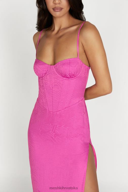 Meshki maggie korzet midi haljina XH4NH580 odjeća ružičasta ruža
