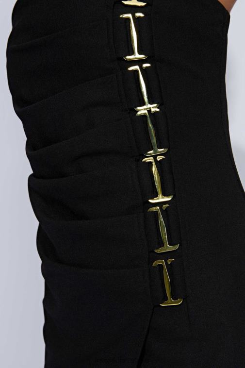 Meshki midi haljina mercer e-hook XH4NH525 odjeća crno